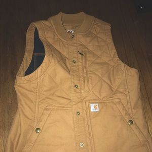 Carhartt vest brownish tan color way used (5/10)